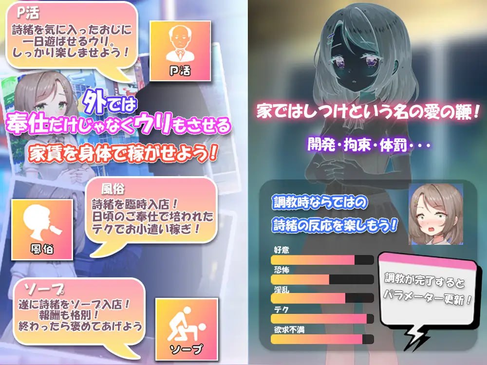 【SLG/AI汉化/MTool】将纯真少女调教成我喜欢的模样～收留无家可归的少女并进行情色开发！宠爱还是欺凌全凭我的喜好～【PC/1.3G】
