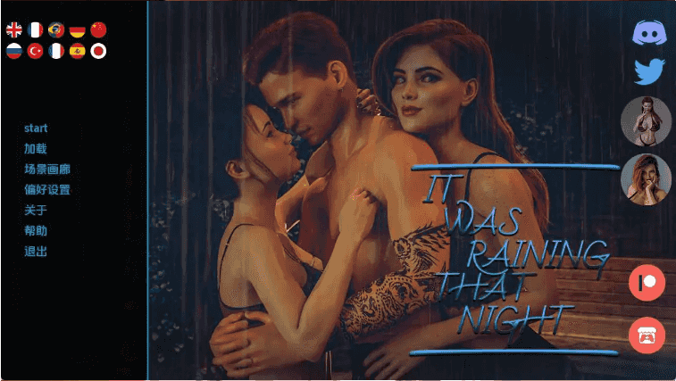 【欧美SLG/汉化/动态】那晚下着雨0.11 AI版【PC+安卓/3.88G/更新】It Was Raining That Night [v0.11]