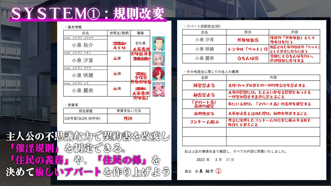 【SLG/AI汉化/MTool】催淫公寓～以催淫居住规则实施的居民支配～v1.00【PC/1.2G】